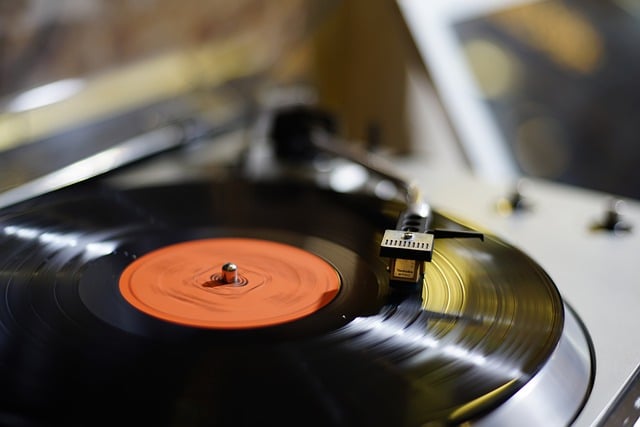 turntable playing a record